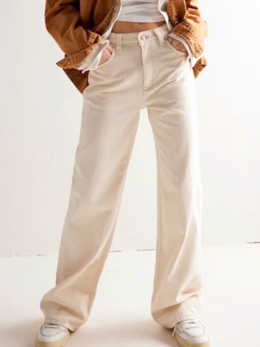 We The Free Free People Tinsley Baggy High Rise Straight Leg Jeans - Size 30